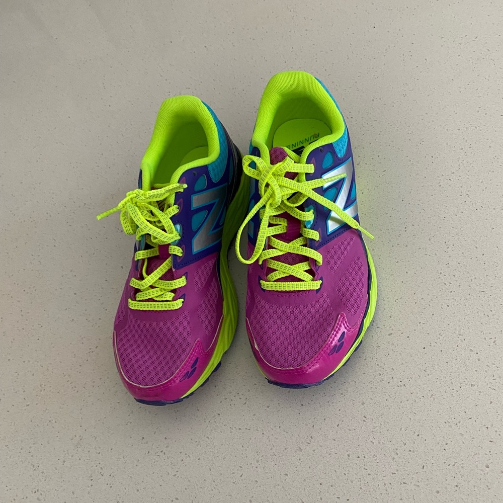 New Balance Women's Purple and Neon Green Athletic Shoes